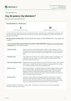 Widoczność w AI, strona 1 przykładowego raportu